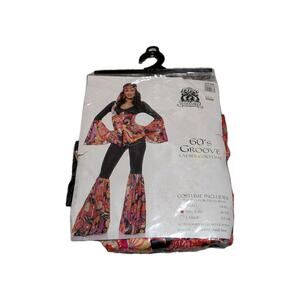 Womens Medium 8-10 60s 70s Retro Hippie Groovy Halloween Costume Bell Bottom